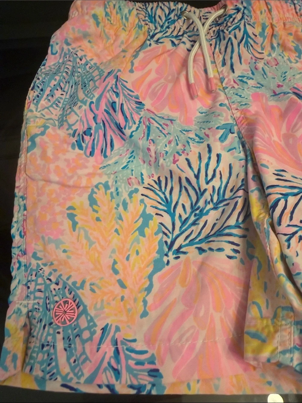 Lilly Pulitzer Boys M (6/7) Coral Reef Swim Shorts